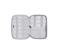 Bubm Ecouteur Câble Numérique Organisateur Sac Pochette de Rangement de Petite Taille Double Couche Snpl372 Gris