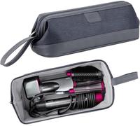 BUBM Sac de Rangement de Voyage Portable Compatible avec sèche-Cheveux Dyson Supersonic/Dyson Airwrap Styler/Shark Flexstyle Air Styling & Drying System, Noir, Gris foncé, Voyage