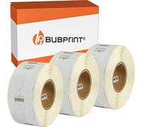 Bubprint 3 Rouleaux Étiquettes Compatible pour Dymo 11353 S0722530 pour Labelwriter 310 320 330 Turbo 400 Twin Turbo Duo 450 Twin Turbo Duo SE450 25X13MM BLANC