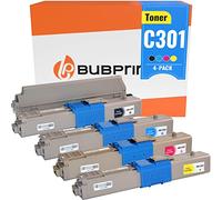 Bubprint 4 Cartouche de Toner Compatible pour OKI C301 C301DN C321 C321DN MC332 MC332DN MC340 MC342 MC342DN MC342DNW - 44973536 44973535 44973534 44973533