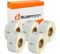 Bubprint 5 Rouleaux Étiquettes Compatible pour Dymo 11353 S0722530 pour Labelwriter 310 320 330 Turbo 400 Twin Turbo Duo 450 Twin Turbo Duo SE450 25X13MM BLANC