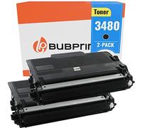 Bubprint Lot de 2 Toners compatibles avec Brother TN-3480 TN-3430 Noir | Pour DCP-L5500DN HL-L5000D HL-L5100 HL-L5100DN HL-L5100DNT HL-L5100DNTT HL-L5200DW HL-L6400DW MFC-L5700DN MFC-L5750DW