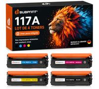 Bubprint Lot de 4 Toners compatibles avec HP 117A, Puce Incluse | W2070A W2071A W2072A W2073A - pour Color Laser 150a 150nw 150 MFP 170 178nw 178nwg 179fng 179fnw 179fwg