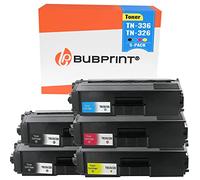 Bubprint Lot de 5 Toners compatibles avec Brother TN-326 BK C M Y