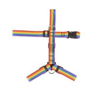 Bub's Not Pull, Harnais pour Chien de Grande/Moyenne Taille avec système Anti-Traction (contrôle Taille : Cou 43 à 74 cm, Poitrine de 59 à 94 cm) (Rainbow)