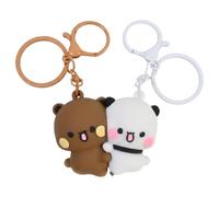 Bubu Dudu Lot de 2 Porte-clés Magnétiques pour Couples - Pendentif Ours Mignon pour Sac à Dos, Cadeau de Saint-Valentin et Anniversaire, Kawaii Anime Style