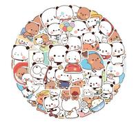 Bubu Dudu Lot de 50 autocollants décoratifs pour bouteille d'eau, ordinateur portable, enfants, adolescents, étui de téléphone, bouteille d'eau, bagages, journal intime (A (50 pièces)