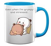 Bubu Dudu Mug en céramique avec inscription « Even When I'm Grumpy Ande Stressed » Bleu clair