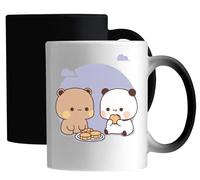 Bubu Dudu Tasse magique en céramique avec inscription « Eating Cookies » Blanc