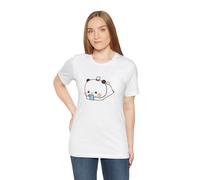 Bubu Using Phone Lying on The Ground T-Shirt Bubu and Dudu T-shirt unisexe en jersey à manches courtes, Blanc, M