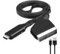 BUBUCAM Convertisseur péritel vers HDMI, HD 1080p Vidéo Audio Câble Adaptateur Convertisseur pour HDTV STB VHS Xbox PS3 Sky DVD Blu-Ray