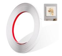 Bubuny 7M Moulure Adhésive Flexible en PVC Blanc, Baguette de Finition Autocollante, Bordure Décorative pour Mur, Plafond, Sol, Porte, Fenêtre, Miroir, Armoire et Bord de Carrelage