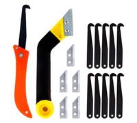 Bubuny Grattoir à Joints,Lot de 17 Grattoirs Joints Carrelage avec Lames de Rechange et Scie Coudée,Grattoir Rasoir Nettoyage pour Carrelage,Grattoir Dejointer Carrelage pour le Nettoyage de Carreaux