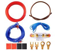 Bubuny Kit de Connexion Amplificateur de Voiture, 8GA Kit de Cables Installation Amplificateur Subwoofer, Kit d'installation câble d'amplificateur de Puissance d'amplificateur