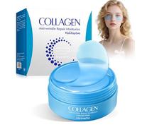 Bubuny Patch Yeux Anti Cernes, 60 Pièces Patchs Collagène Patchs, Les Yeux Masque Contre Rides et Ridules, Soulage les Poches, Nourrit et lisse le contour des yeux