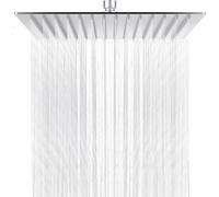 Bubuny Pommeau de Douche à Effet Pluie, 20 cm, Acier Inoxydable 304, Réglable, Carré, Fixes Economie d'Eau et Haute Pression pour Salle de Bain avec Effet Miroir Poli pour Mur ou Plafond