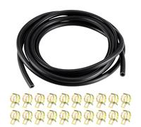 Bubuny Tuyau D'essence Kit 2.4m Ø 5mm Conduite de Carburant avec 20 Pièces Colliers de Serrage Tuyau Durite d'essence pour Petits Moteurs, Moto, Voiture, Scooters, Tondeuse