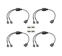 BUBY-4 Pcs 1 À 2 Câble Répartiteur Argb 12V 4 Broches Femelle À Deux Sm 4 Broches Femelle Câble Répartiteur Rgb Adressable Pour Bande Lumineuse Led, Ventilateur Argb 12V Etc(11,8 Pouces)(Style 9)