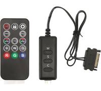 BUBY-Kit De Contrôleur De Ventilateurs Pc Ds Mini Argb, Contrôleur Sans Fil Argb, Alimentation Sata 5 V 3 Broches Réglable, Télécommande De Contrôleur De Ventilateurs Pc Argb