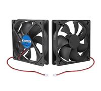 BUBY-Lot De 2 Ventilateurs Dc 12 V 12025 120 X 120 X 25 Mm 120 Mm 120 Mm Dc 12 V Pour Serveur, Boîtier, Onduleur, Ventilateur De Pc 1225 2 Broches