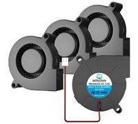 BUBY-Lot De 4 Ventilateurs De Refroidissement 50 Mm 24 V 5015 À Double Roulement À Billes 50 X 15 Mm Turbine Turbo Sans Pales ¿ Haute Vitesse