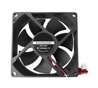 BUBY-Mini Ventilateur De Refroidissement Silencieux Sans Balais 92 X 92 X 25 Mm 9225 Dc 24 V À Double Roulement À Billes Avec Terminal À 2 Broches Compatible Avec Imprimante 3D Pc Cpu Boîtier