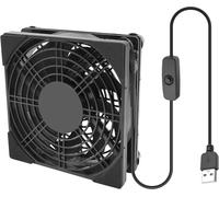 BUBY-Ventilateur De Refroidissement, Alimenté Par Usb, 1800 Tr/Min, Radiateur, Boîtier Pc, 120 Mm, 5 V, Avec Interrupteur On/Off, Pour Routeur, Modem, Récepteur, Dvr, Playstation Tv Box, 1 Pièce