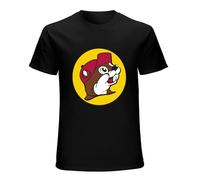 BUC Ees Beaver Mens Unisex T-Shirt Graphic Print Top Black Tee L
