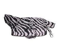 Couverture anti-mouches pour cheval avec couvre-cou Bucas Buzz-Off Zebra Blanc 145 cm