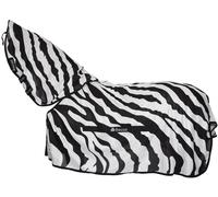 Bucas Couverture Buzz-Off Zebra Full Neck Couvre-cou avec sangles frontales élastiques 125 cm