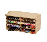 Bucasso support de rangement pour outils de maquette, organisateur de fabrication avec matériau MDF, rangement pour pinceaux/pinceaux,support pour pinceaux/outils pour Tamiya et Gundam, GK4