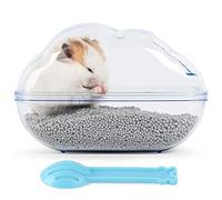 BUCATSTATE Hamster Sable Salle de Bain, Hamster Sable Bain Bac à Sable Toilette avec Pelle Sable Sèche Récipient de Bain pour Chinchilla, Ours Doré, Gerbille (L-Bleu)