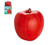Bucaxit Cube de Vitesse, 1:1 Fruit Speed Cube 3x3 Stickerless Forme Spéciale Pomme Professionnel Jouets Puzzle Séquentiel 3D Casse-tête pour Amateurs D'énigmes