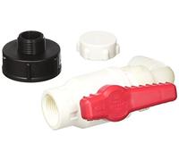 Bucchi 0101564.05Z4M000 Ensemble de raccordement à conteneur IBC avec adaptateur, valve à bille, coque en PP 1" pour eau