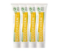 BUCCOTHERM | Dentifrice Protection Complète Bio | Soin Dentaire Naturel au Citron & Eucalyptus - Eau Thermale & Aloe Vera | Prévention des Caries - Haleine Fraîche | Lot de 4x75ml