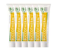 BUCCOTHERM | [Dentifrice Protection Complète Goût Citron Eucalyptus] | Certifié Bio | Apaise les gencives | Protège | Reminéralisant | 100% d’ingrédients d’origine naturelle | Lot de 6x75ml
