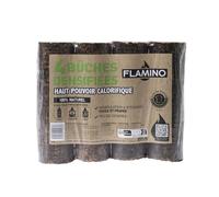Flamino Bûche calorifique densifiée Lot de 4 bûches
