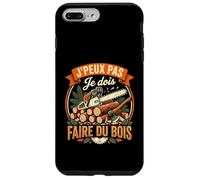 Bûcheron Drole Tronçonneuse J'Peux Pas Je Dois Faire du Bois Coque pour iPhone 7 Plus/8 Plus