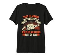 Bûcheron Les Meilleurs Font du Bois Tronçonneuse T-Shirt Haut de Gamme