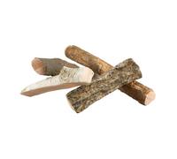 Bûches céramiques décoratives mix bois - set pour cheminée bioéthanol, effet bois réaliste