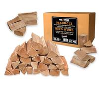 Bûches de bois de hêtre décoratives sans écorce, 20 kg, bois de cheminée, bois de barbecue
