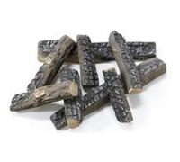 Bûches décoratives en fibre céramique pour cheminées à l'éthanol. 8 pièces PURLINE WINCBTOUT-10 22x40.5x6.5 cm gris G