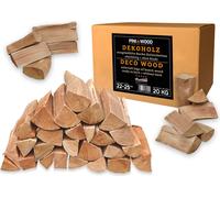 Bûches décoratives en hêtre sans écorce 20 kg Bois d'allumage Premium Bois de chauffage Bois de barbecue