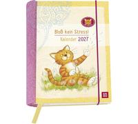 Buchkalender 2027: Om-Katze: Bloß kein Stress!: Buchkalender ca. A6. Wochenplaner, Terminplaner & praktischer kleiner Taschenkalender mit Ferienterminen und Monatsübersichten