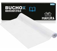 BUCHOX Film de protection pour livres Film de couverture pour livres autocollant transparent
