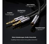 Buchse Trrs Micro Audio Splitter Adapter / 2 Trs Stecker Trrs Plug Female / 2 X Trs Male Connectors