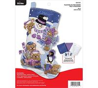 Bucilla Kit de chaussettes en feutre, coton, jouer dans la neige, taille unique