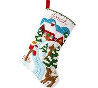 Bucilla 89464E Kit de fabrication de chaussettes en feutre pour Noël, jours d'hiver, 45,7 cm, parfait pour les loisirs créatifs et les loisirs créatifs