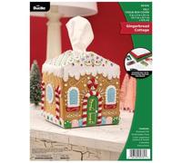 Bucilla 89781E Boîte à mouchoirs en feutre Motif maison de pain d'épice