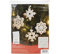 Bucilla Christmas Snowflakes Kit de décoration en Feutre, Flocons de Neige élégants, Taille unique